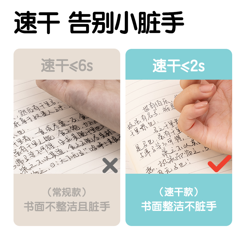 得力SA311插畫系列速干按動IP中性筆0.5mmST頭(黑)(支)