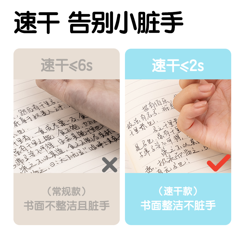 得力SA312插畫(huà)系列速干按動(dòng)IP中性筆0.5mmST頭(黑)(支)