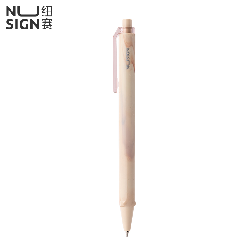 紐賽NS557C自然流體速干按動(dòng)中性筆0.5mm子彈頭(沙丘影)(1支/卡)
