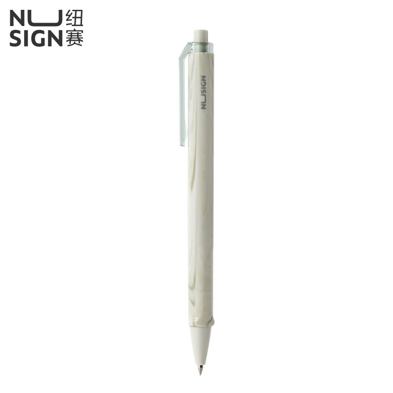 紐賽NS557C自然流體速干按動(dòng)中性筆0.5mm子彈頭(松筠澗)(1支/卡)