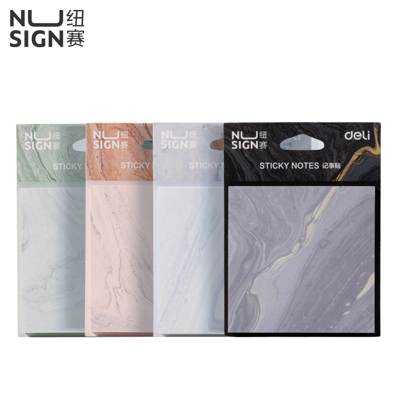 紐賽NS357-C自然流體記事貼74mm×74mm-60張(混)(袋)