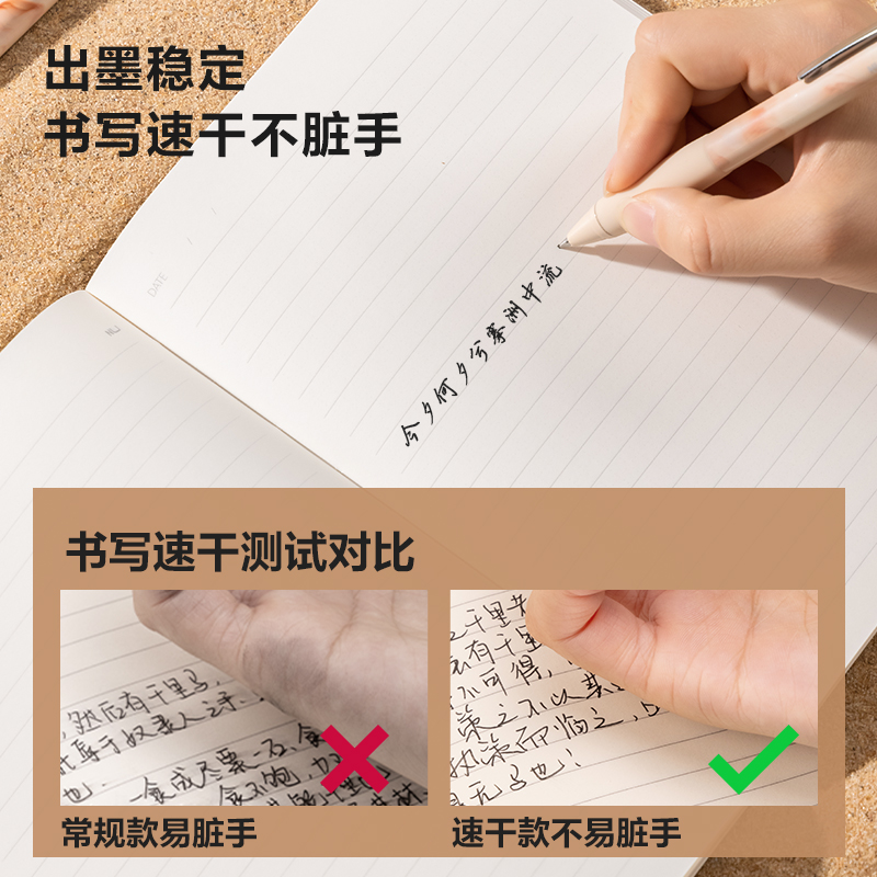 紐賽NS666C速干按動紐賽中性筆0.5mm子彈頭(沙丘影)(1支/卡)