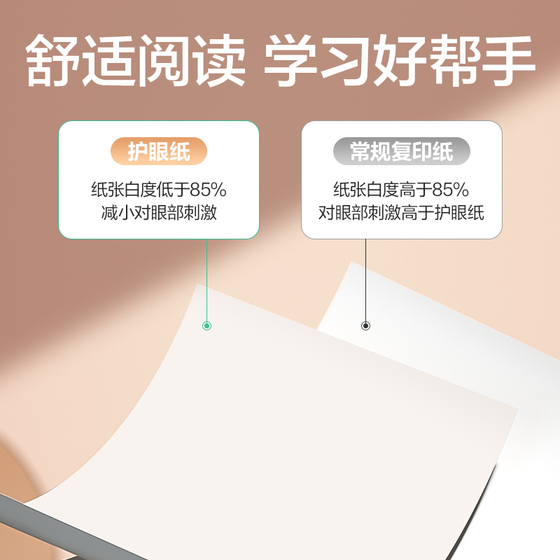 得力ZQ6008護(hù)眼復(fù)印紙70g-A4-100頁/包-25包(混)(包)