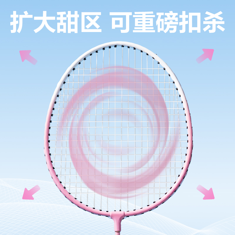 安格耐特FH123鐵分體羽毛球拍(2支/付)(混)(付)