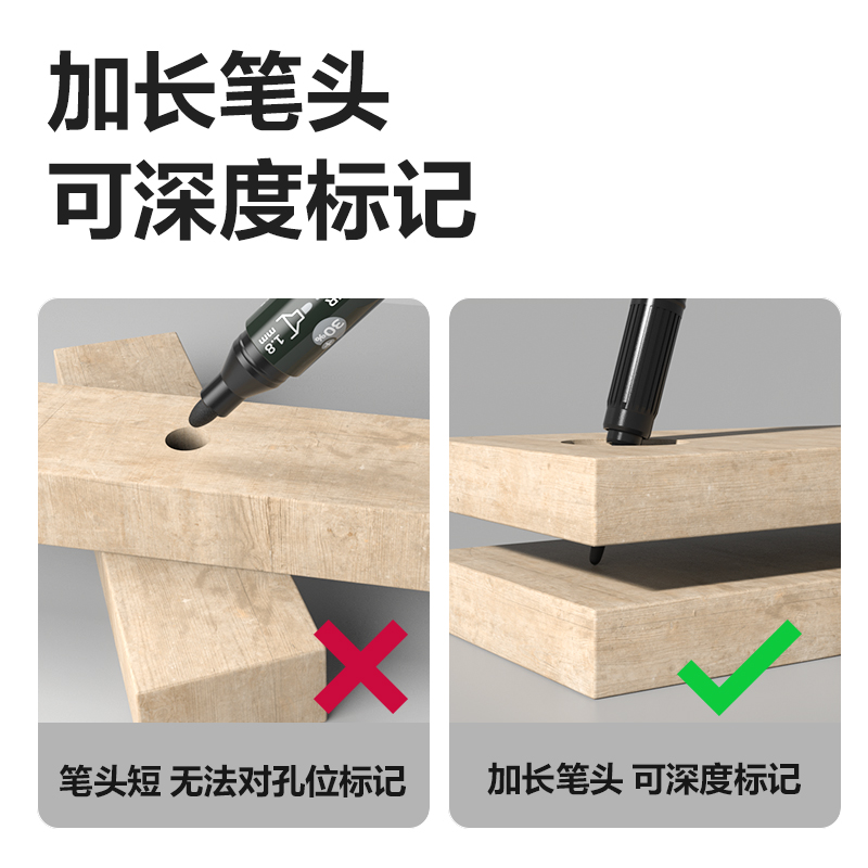 得力SK212記號(hào)筆(紅)(盒)