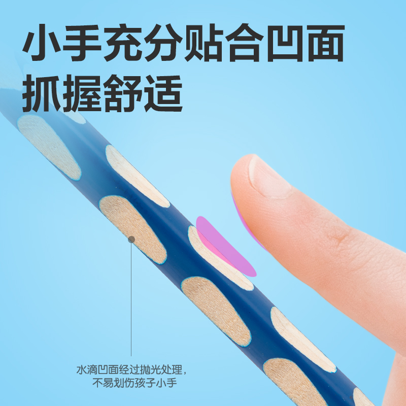 得力HC806-HB優(yōu)+洞洞書寫鉛筆HB(藍(lán))(10支/盒)