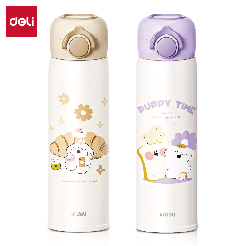 得力LL621保溫杯(彈蓋)500mL(304內(nèi)膽)(混)(中盒單色外箱混色)