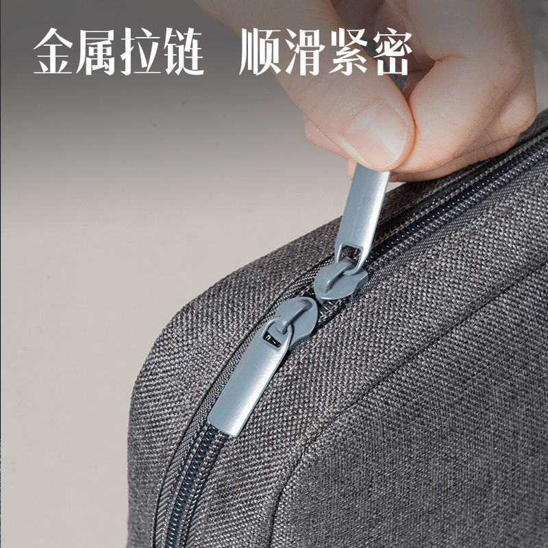 得力5590B多功能內(nèi)置水杯袋公文包(灰)(個(gè))