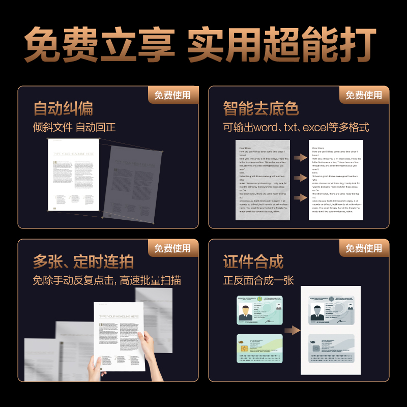 得力GK600高拍儀A4軟墊(灰)(臺)