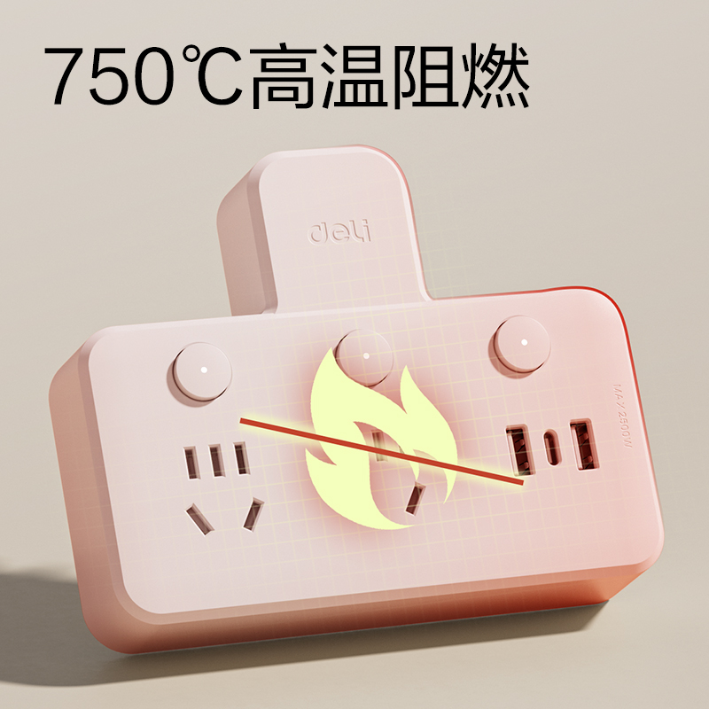 得力LU5008轉(zhuǎn)換器_2組+2A1C_彩盒裝(白)(個)