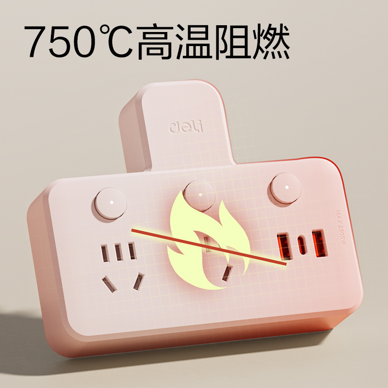 得力LU5009轉(zhuǎn)換器_2組+2A1C_彩盒裝(白)(個)