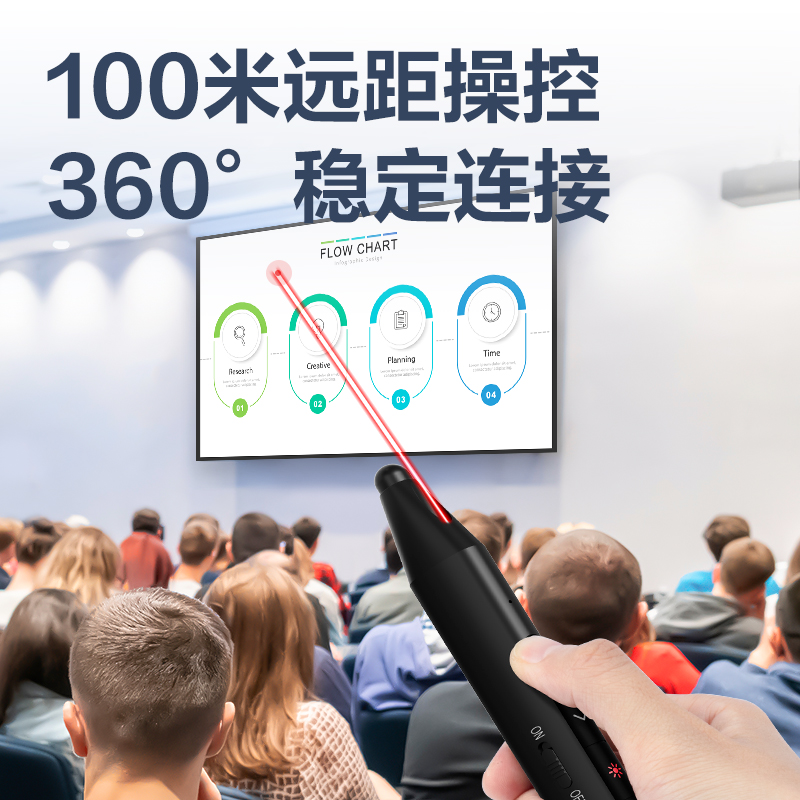 得力MA111激光翻頁(yè)筆(黑)(支)