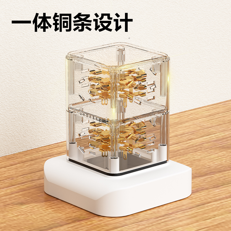 得力LU5052立式插座_8組2A2C_1.8米_彩盒(白)(個)
