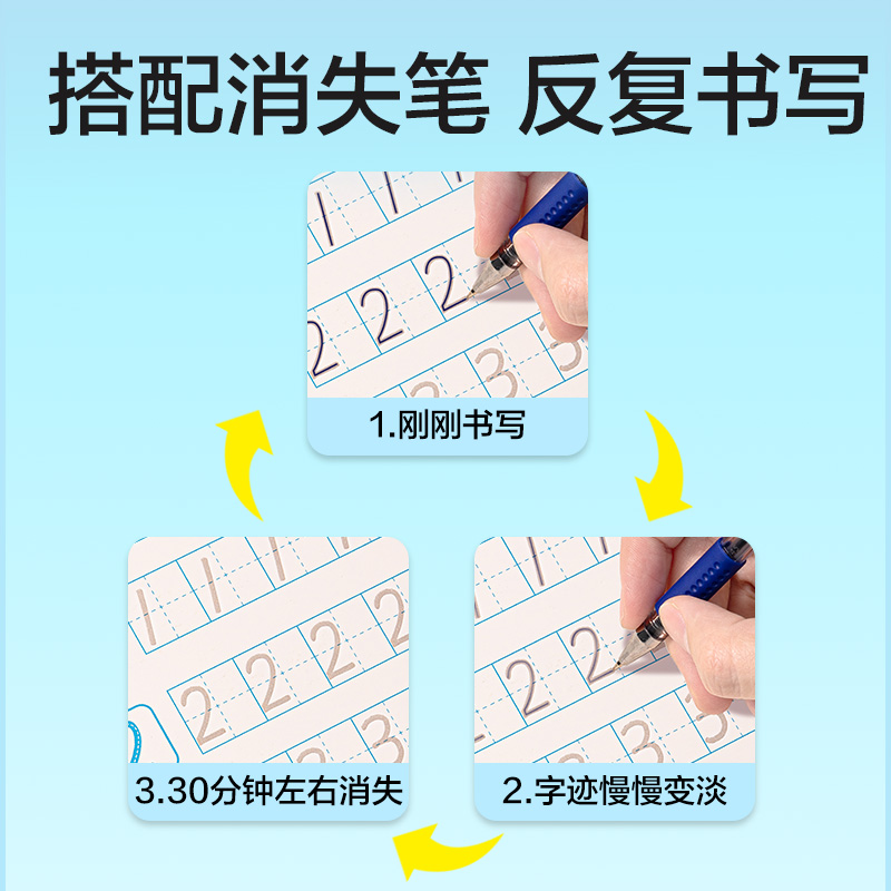 得力HW326-3凹槽字帖筆畫偏旁(混)(本)