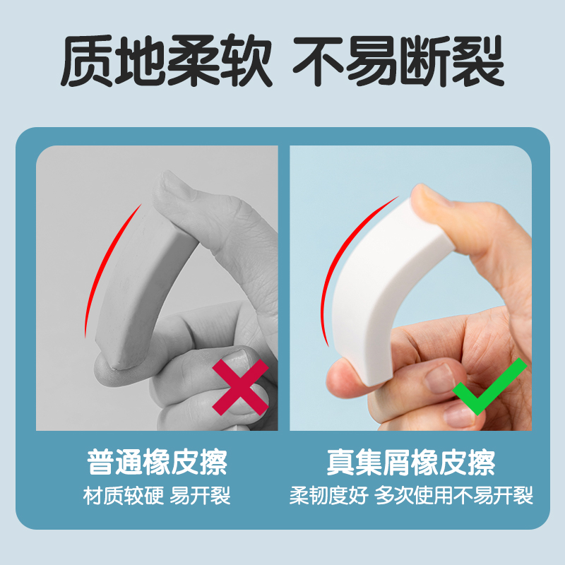 得力VP151大號(hào)真集屑橡皮擦(混)(塊)