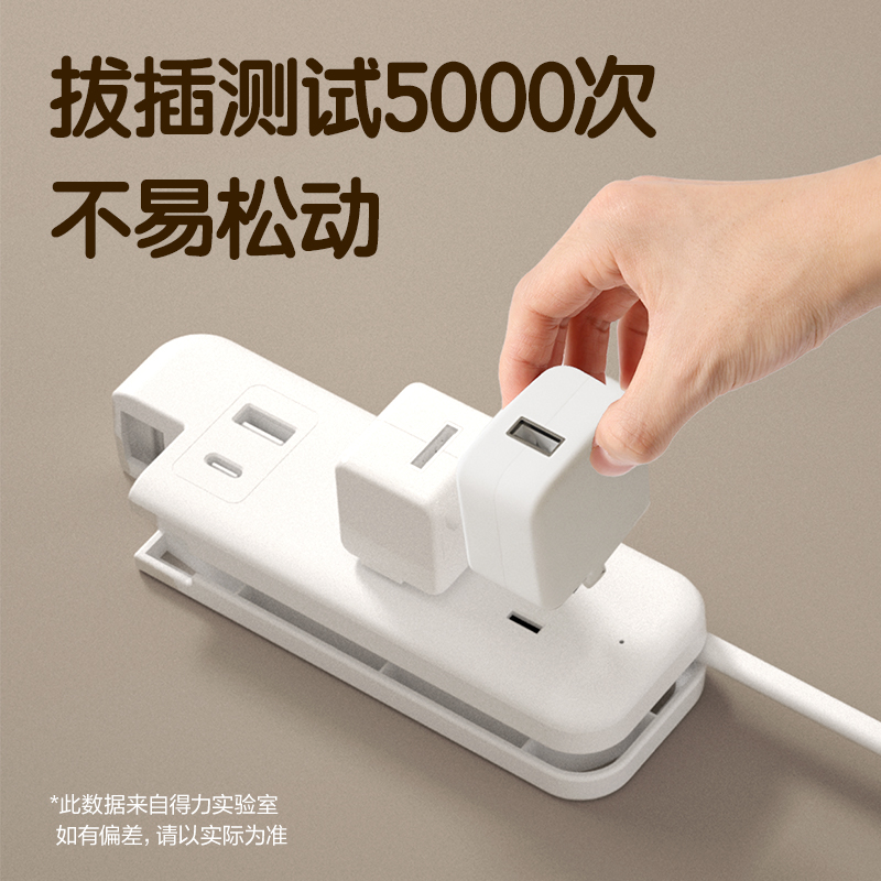 得力LX4001插座2組2插_1A1C_0.28米(PE袋)(白)(個(gè))