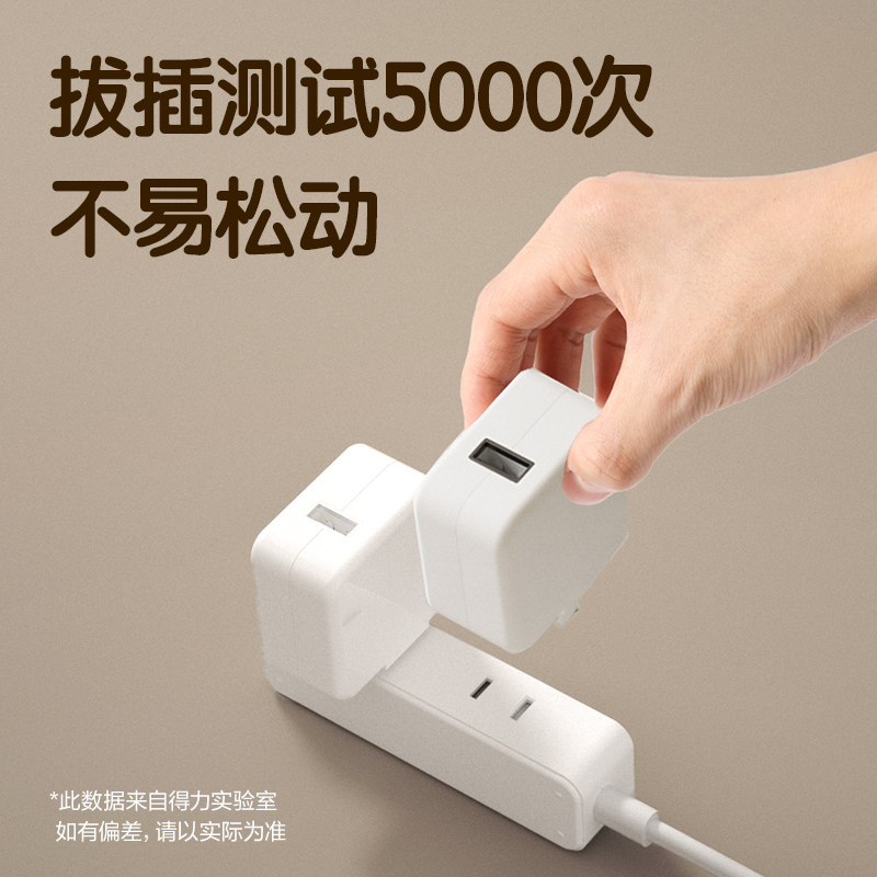 得力LX4004(1.8)插座4組2插_1.8米(PE袋)(白)(個(gè))
