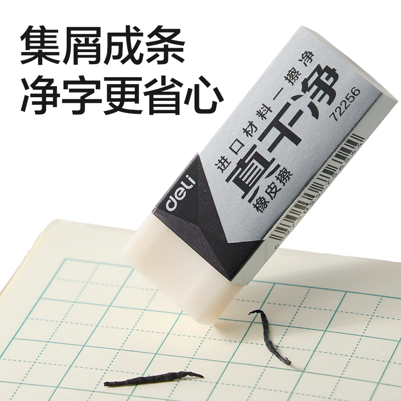 得力72256即凈橡皮擦小號(hào)（盒裝36塊）(白)(塊)