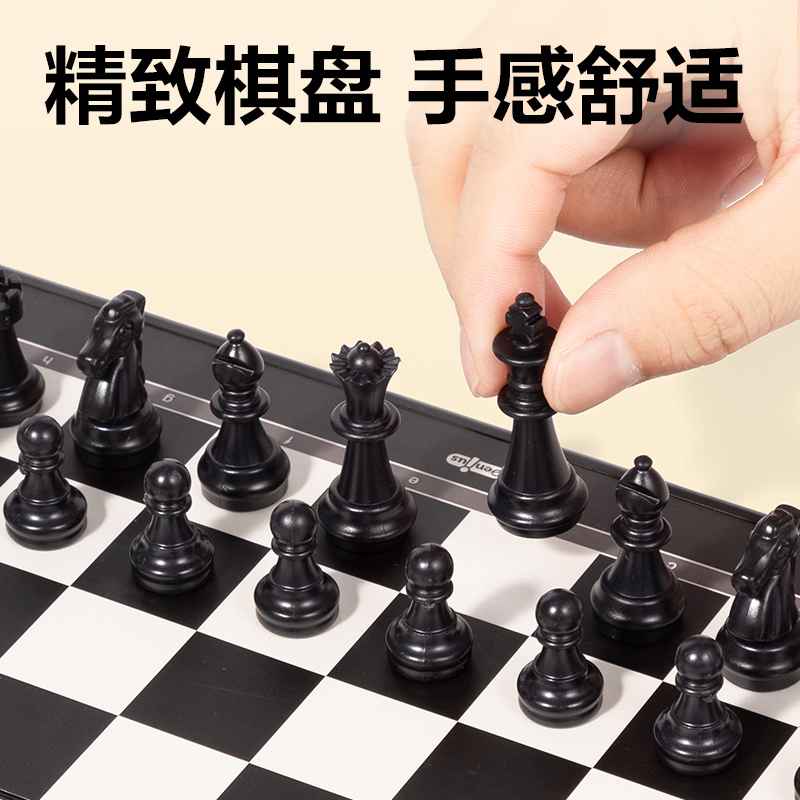得力YW132-G小號磁石國際象棋(混)(盒)