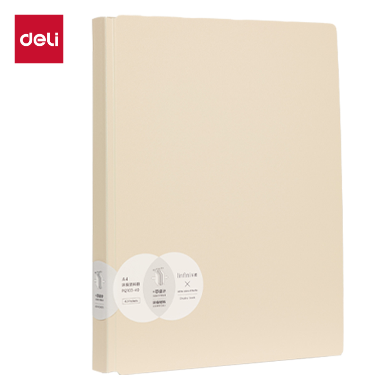 得力PQ103-40樂(lè)素發(fā)泡PP資料冊(cè)(白)(個(gè))