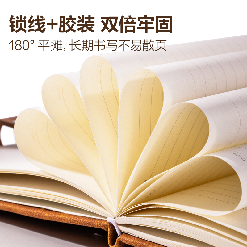 得力BP153記事本A5-210*143mm80張10mm行距(黑色)(本)