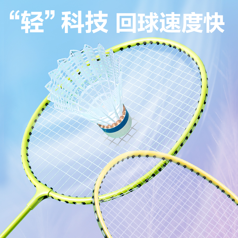 安格耐特FH666鐵分體羽毛球拍(2支/付)(混)(付)