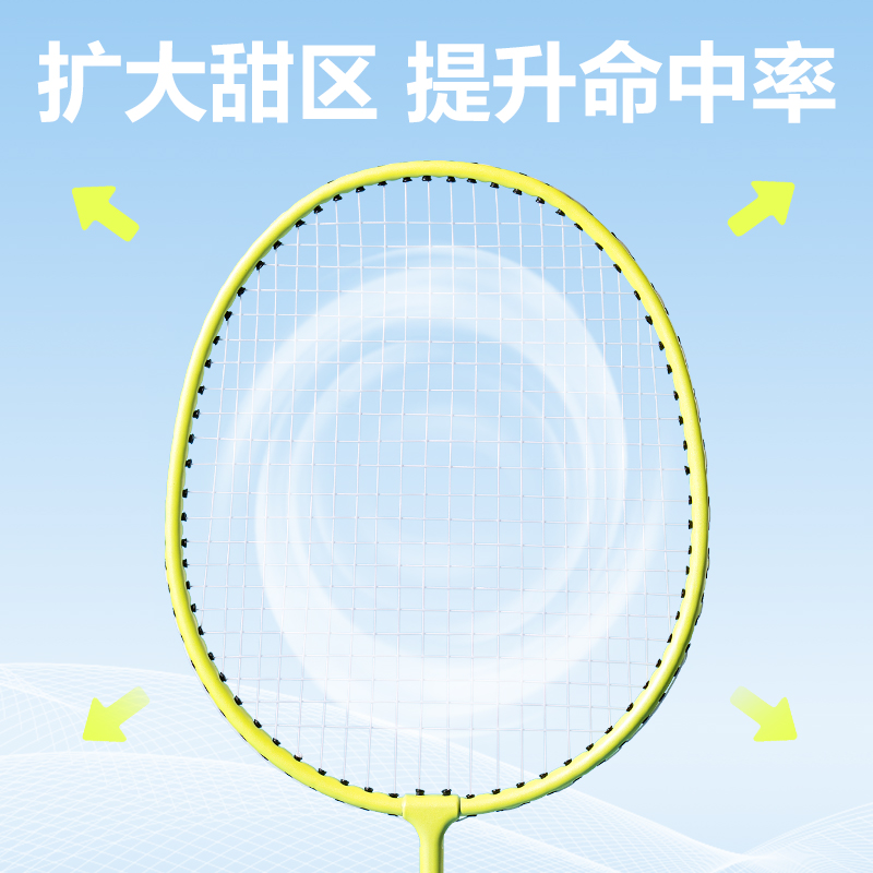 安格耐特FH666鐵分體羽毛球拍(2支/付)(混)(付)