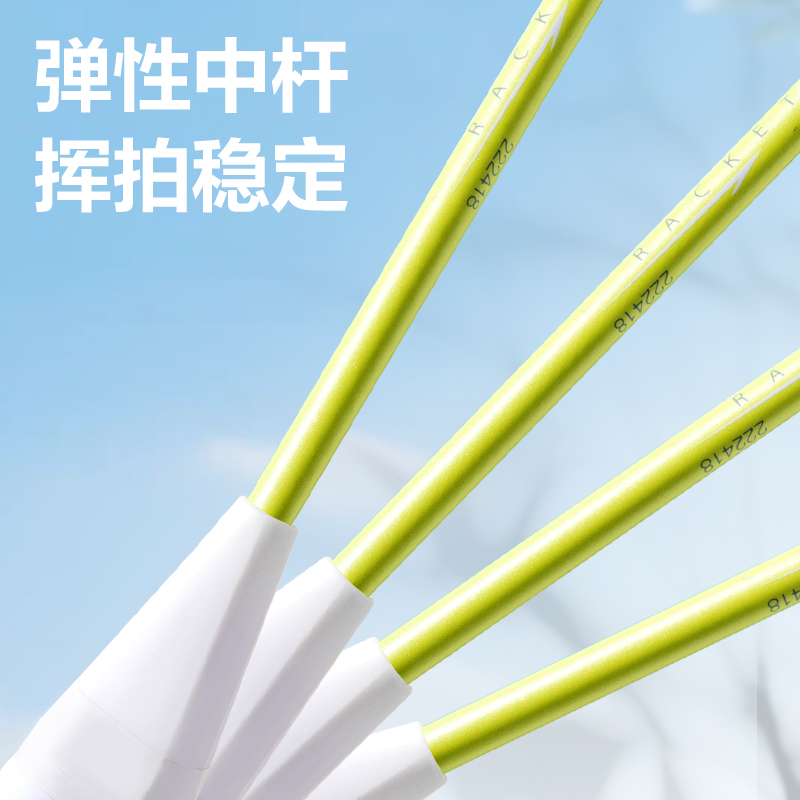 安格耐特FH666鐵分體羽毛球拍(2支/付)(混)(付)