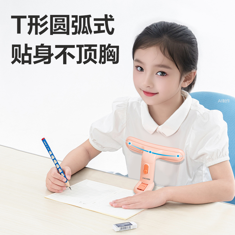 得力74353坐姿矯正器Pro(粉)(只)