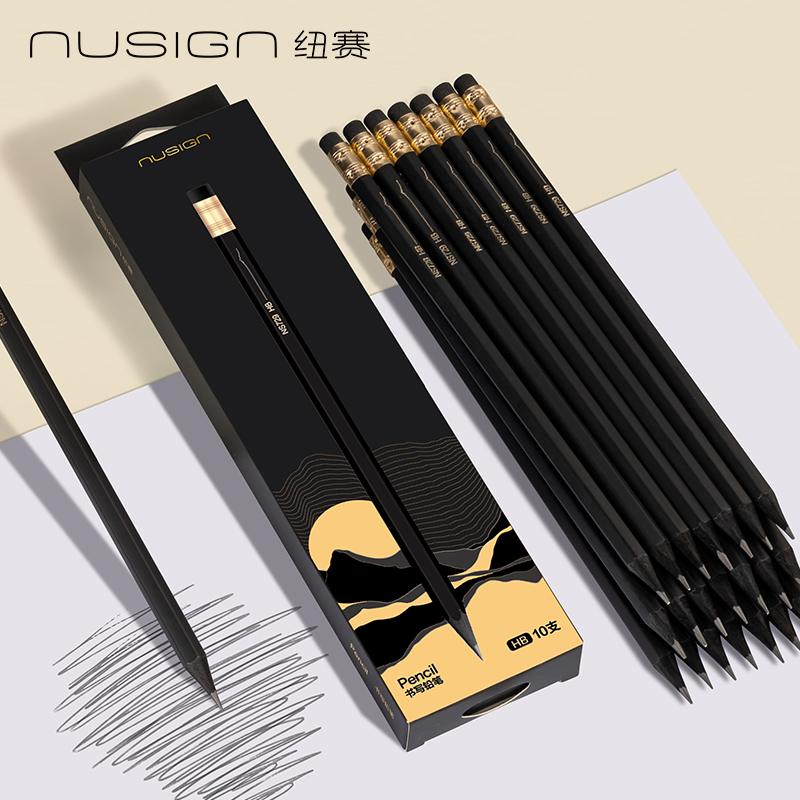 紐賽NS729-HB六角桿皮頭紐賽鉛筆HB(混)(10支/盒)