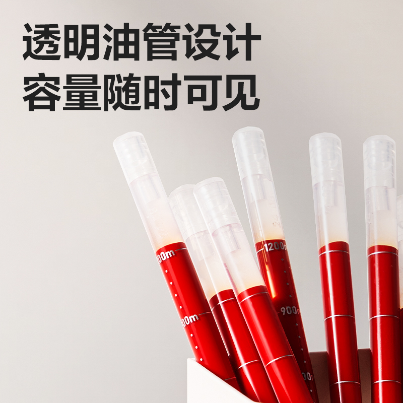 得力SE172刷題速干大容量按動筆芯0.5mmST頭(紅)(支)