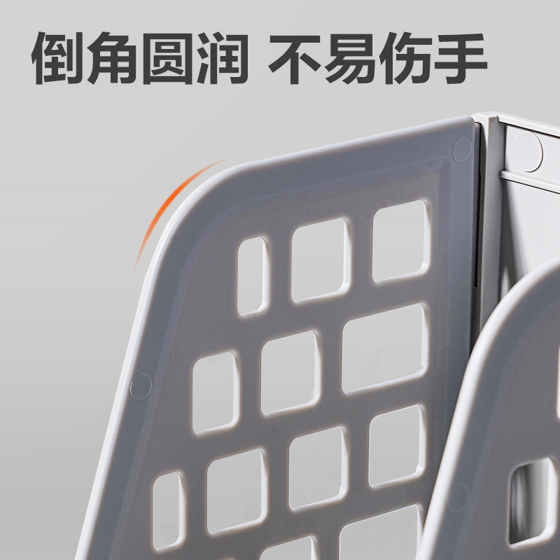 得力PB113三聯(lián)文件框帶筆筒(灰色)(袋)