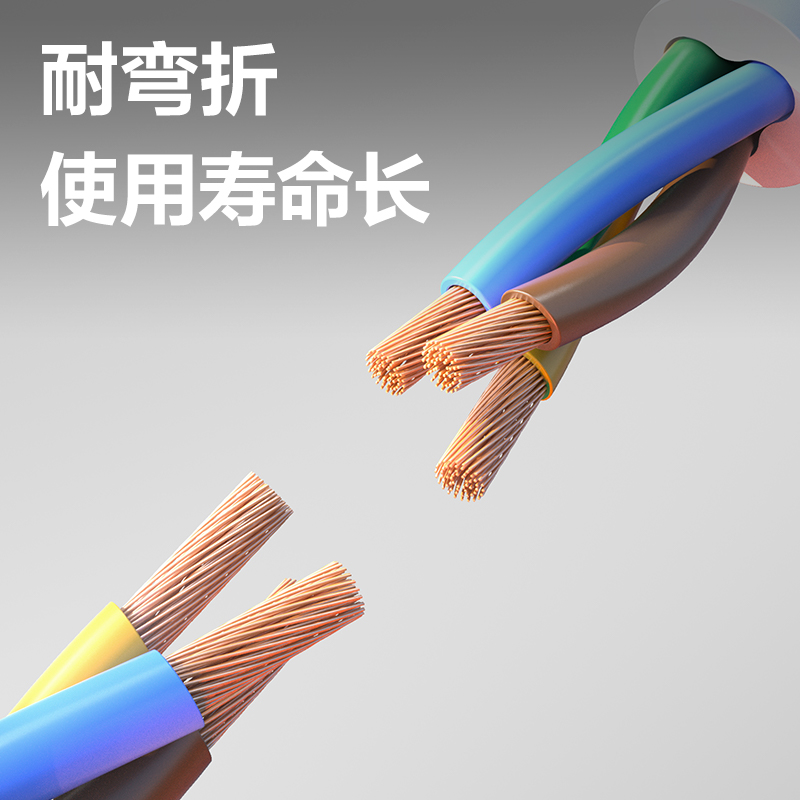 得力LX143(05)黑色延長(zhǎng)線插座_3+3_5米_PE袋裝(黑)(個(gè))