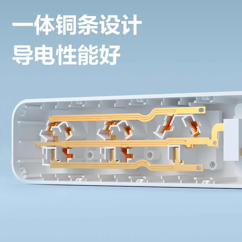 得力LX224S(03)大功率套裝_2組+3孔_3米_PE袋裝(白)(個(gè))