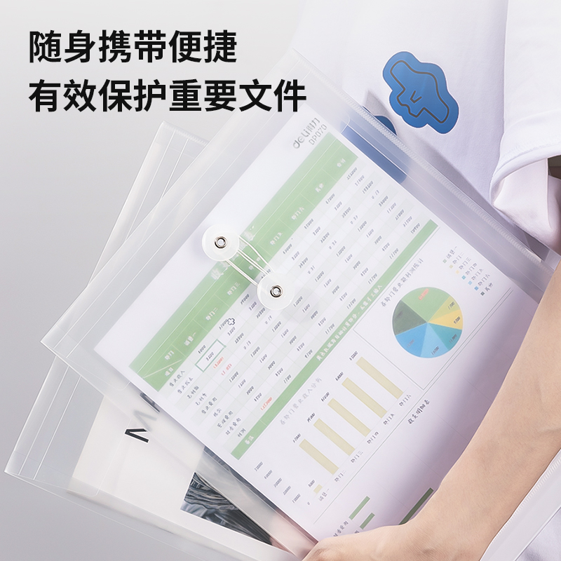 得力DP070_A4_PP檔案袋(透明)(個(gè))