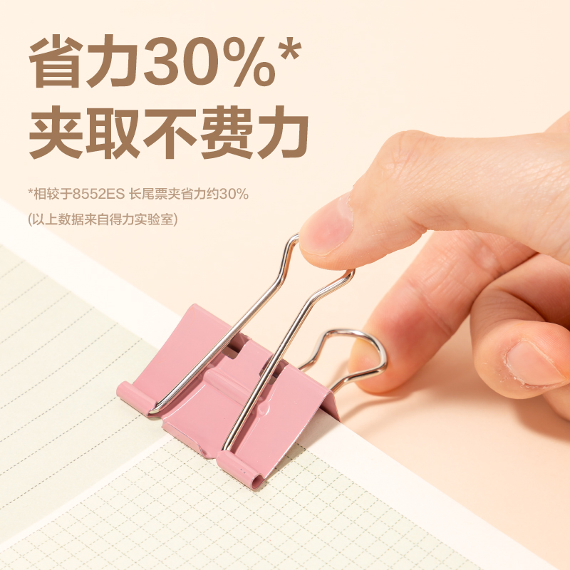 得力DP702省力長尾票夾2夾寬41MM(彩)(24個(gè)/筒)