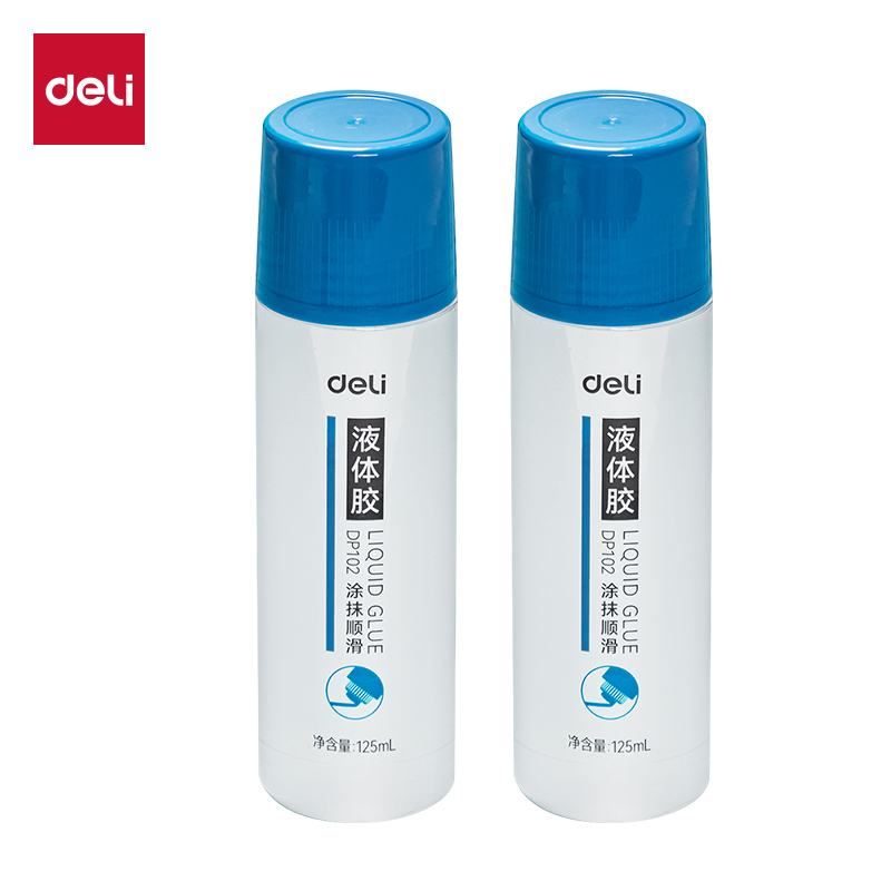 得力DP102PVAL液體膠125ml(藍色)(瓶)