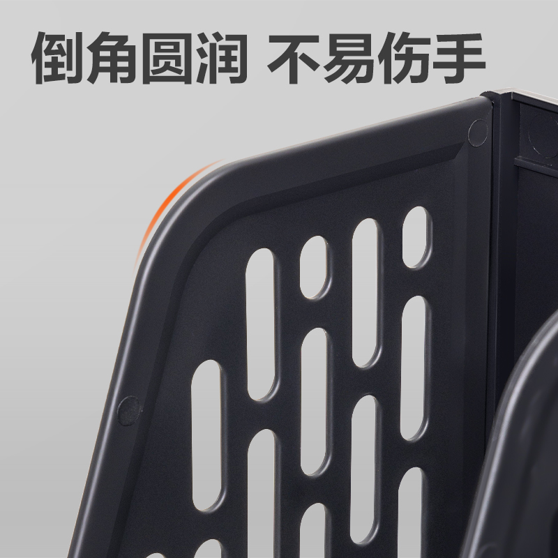 得力DP532四聯(lián)文件框帶筆筒(黑色)(袋)