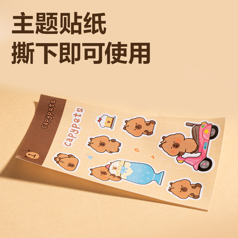 得力BL003卡皮巴拉速干學(xué)生鋼筆EF明尖(黑)(1筆+10墨囊/盒)