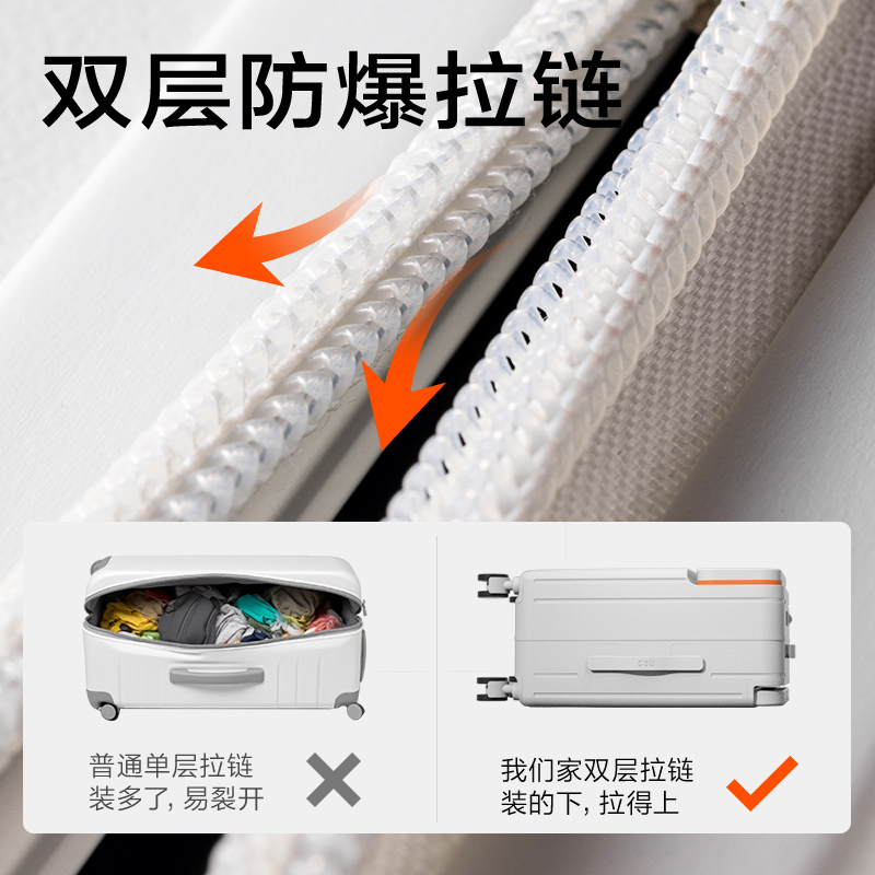 得力BG600前開(kāi)蓋寬拉桿多功能行李箱(白-20寸)(個(gè))