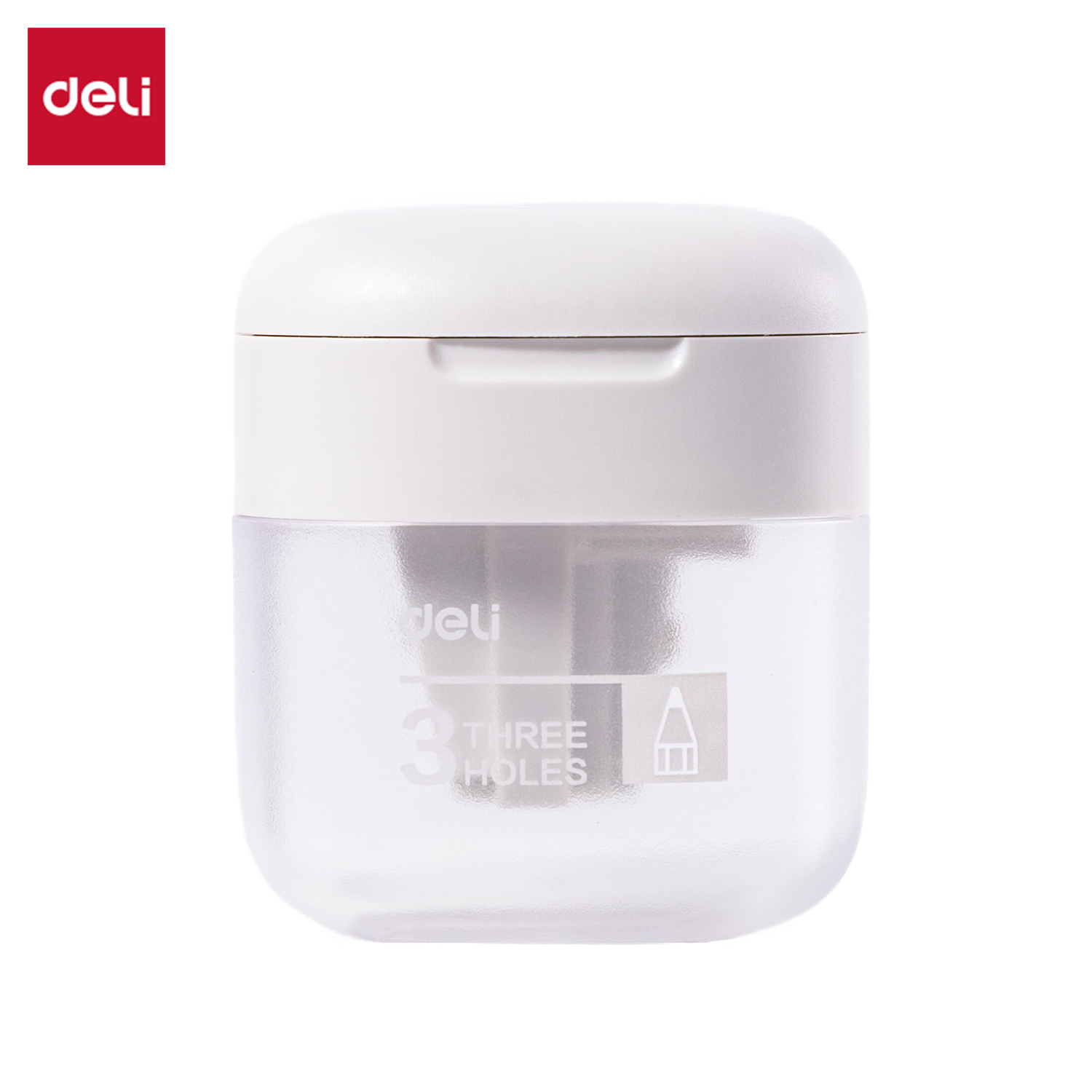得力VB185耳機(jī)倉三孔卷筆刀(白色)(個)