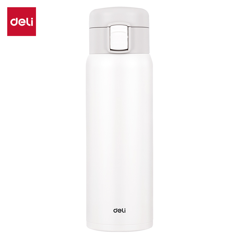 得力LL625保溫杯(彈蓋)(480mL)(316內(nèi)膽)(白色)(彩盒裝)