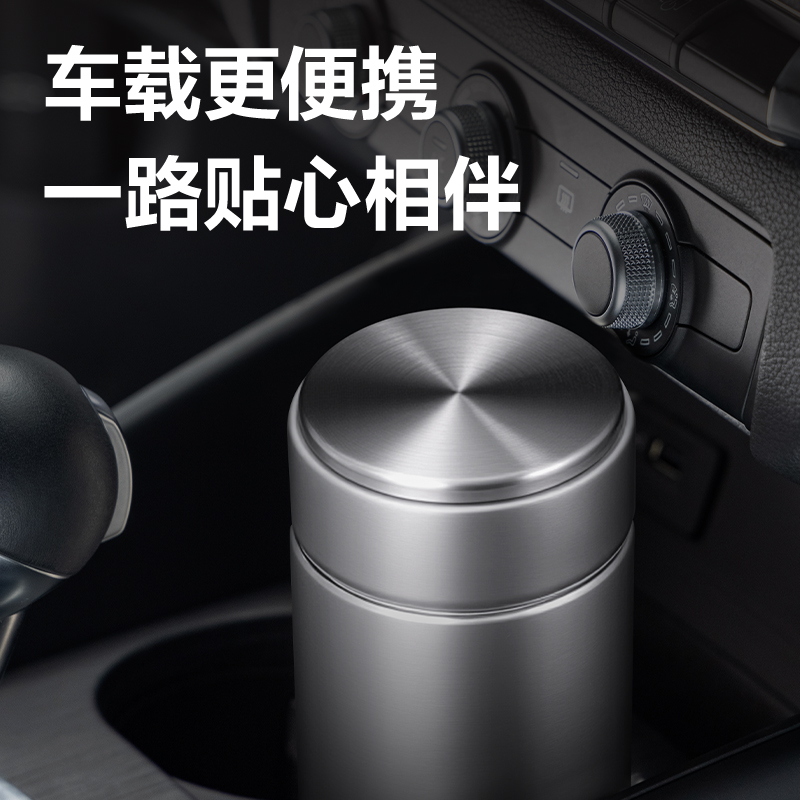 得力LL627保溫杯(旋蓋)(500mL)(316L內(nèi)膽)(銀色)(禮盒裝)