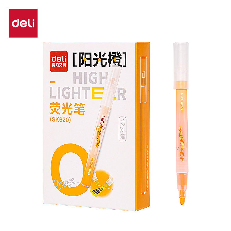 得力SK620熒光筆熒光色系(橙)(支)