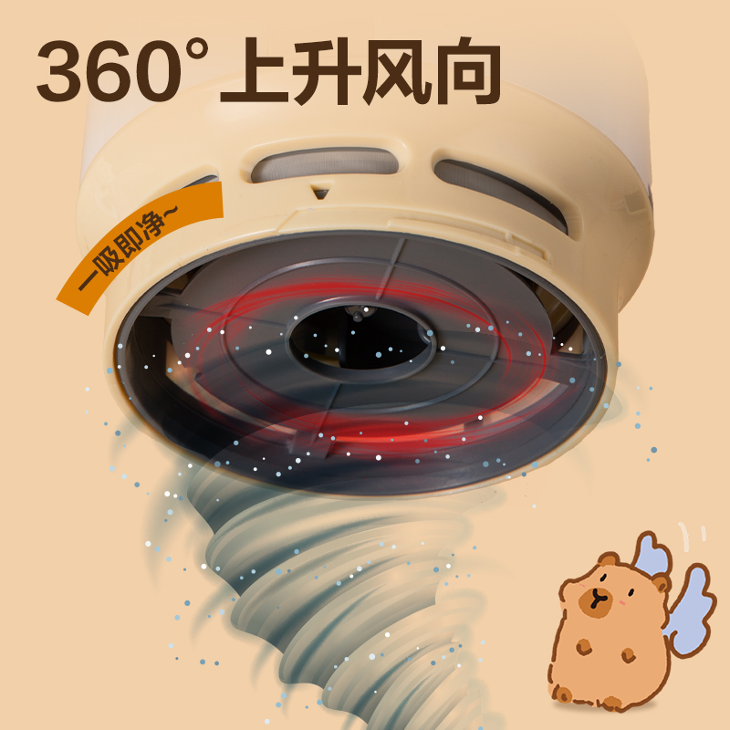得力BL146卡皮巴拉桌面清潔器充電款(白色)(盒)