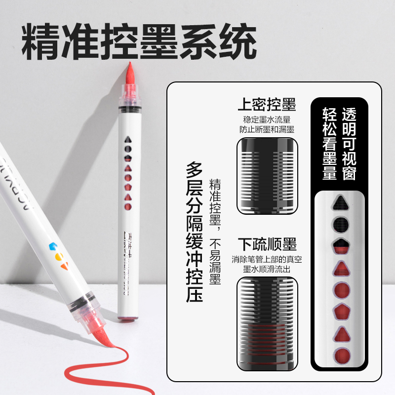 得力HM379-36_PP桶裝直液式軟繪丙烯馬克筆(混)(36色/筒)