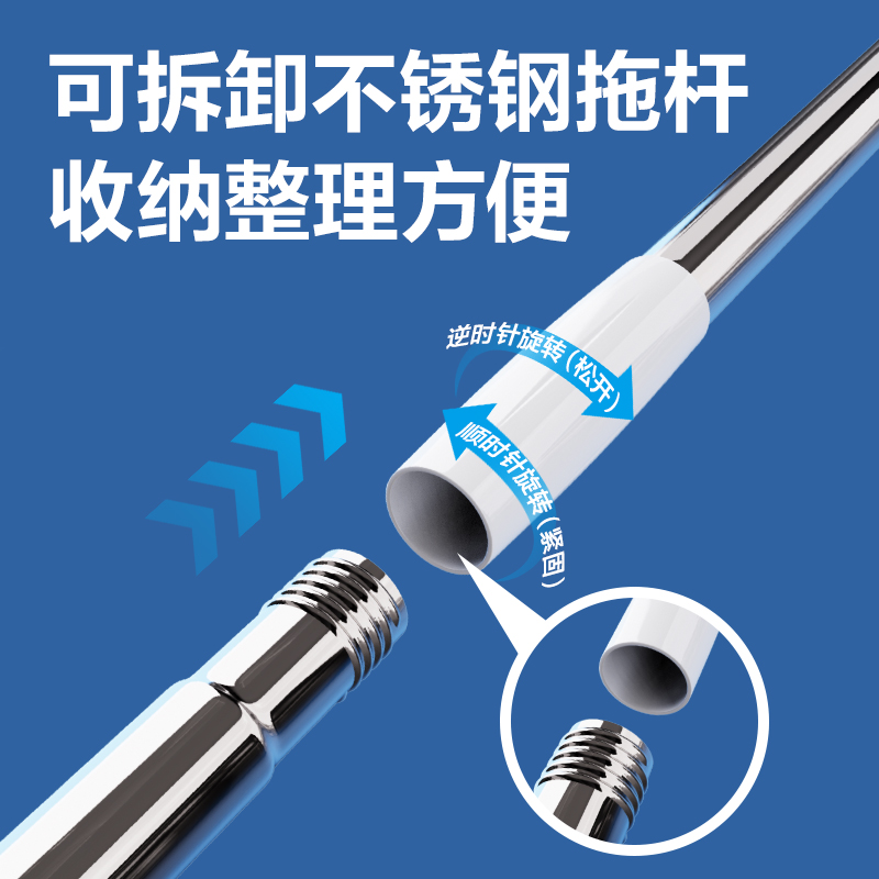 得力得心LQ154塵推(90cm)(藍(lán))(1套)