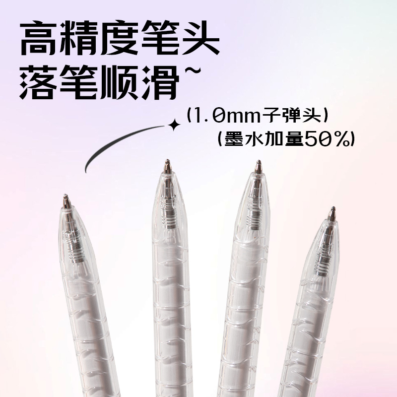 得力SA570大容量丙烯彩色中性筆1.0mm按動子彈頭(水墨白)(支)