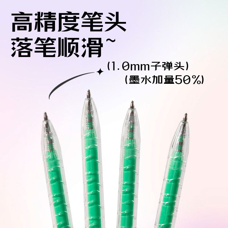 得力SA570大容量丙烯彩色中性筆1.0mm按動(dòng)子彈頭(鮮草綠)(支)