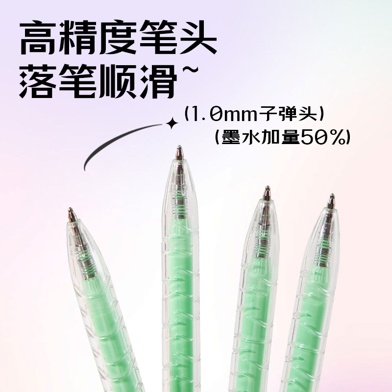 得力SA570大容量丙烯彩色中性筆1.0mm按動子彈頭(流螢綠)(支)